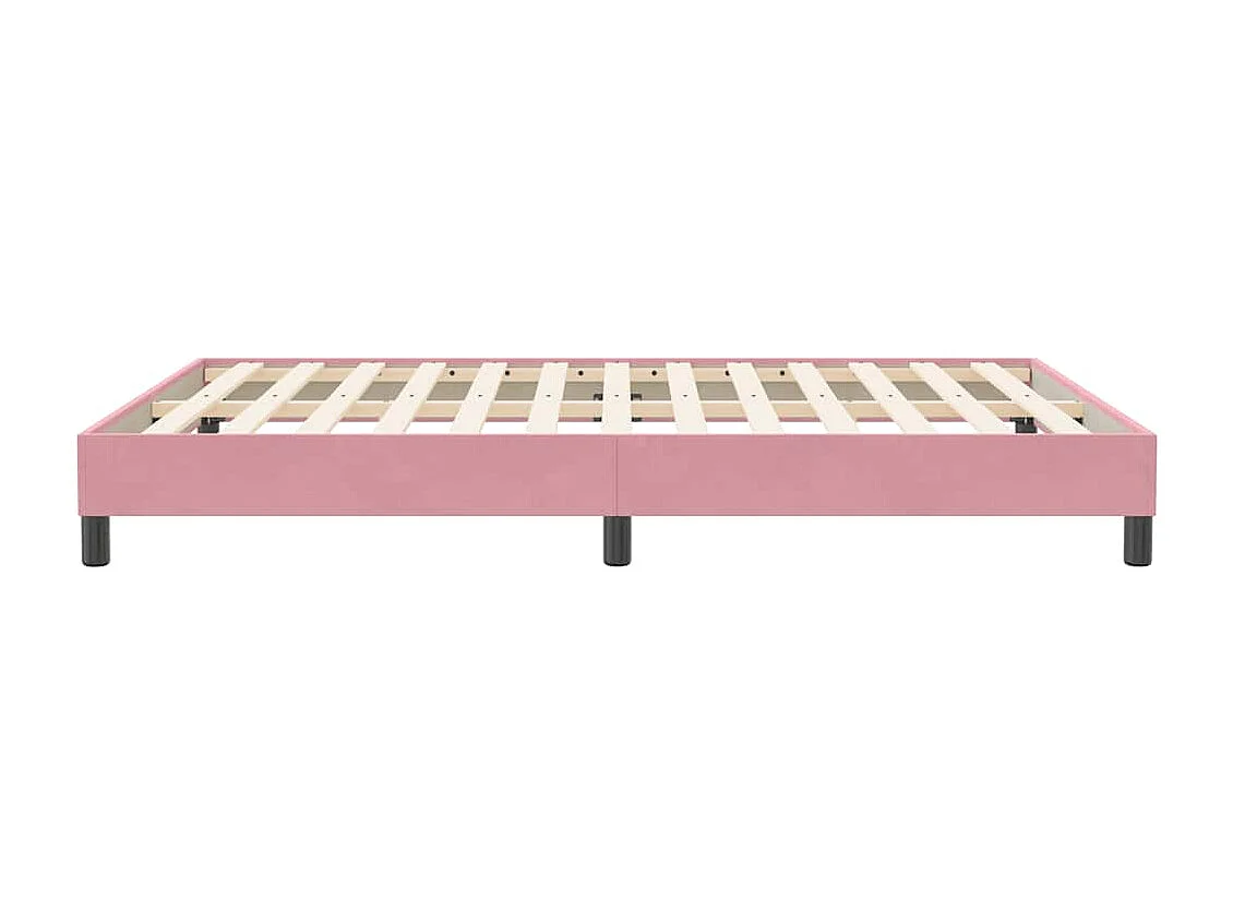 Giroletto senza Materasso Rosa 140x210 cm Velluto