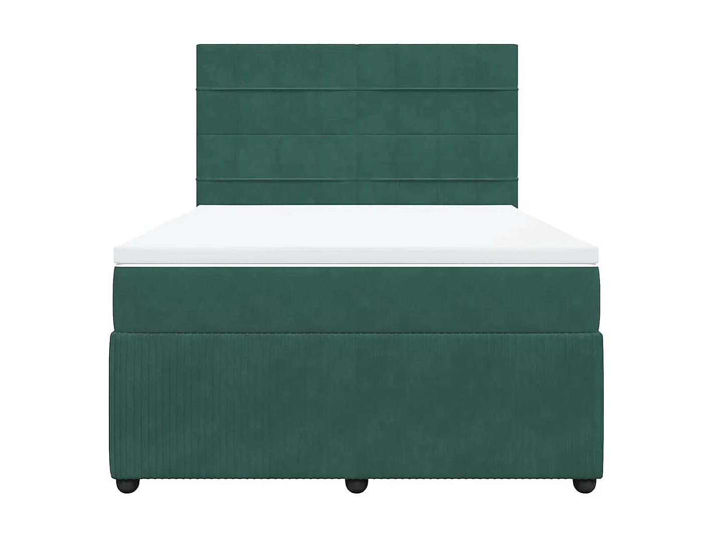 Boxspringbett mit Matratze Dunkelgrün 140x190 cm Samt