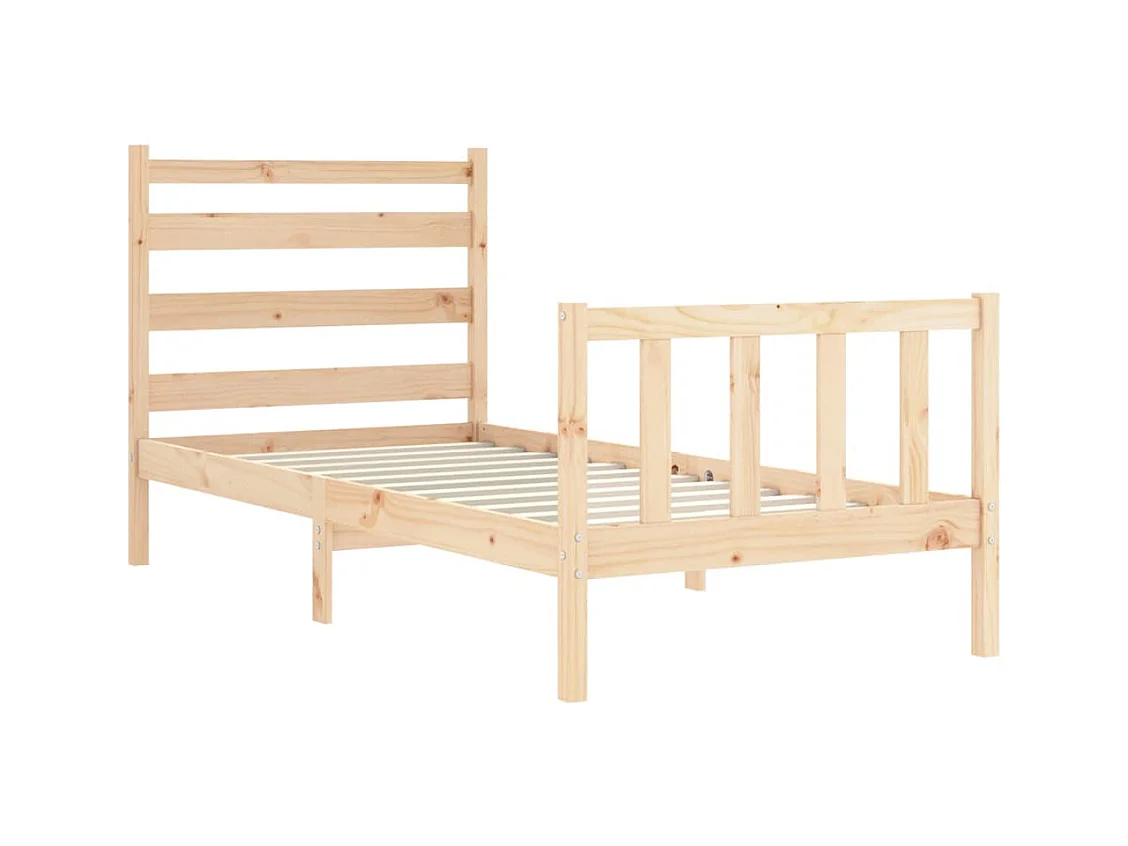 Cadre de lit sans matelas 90x190 cm bois de pin massif