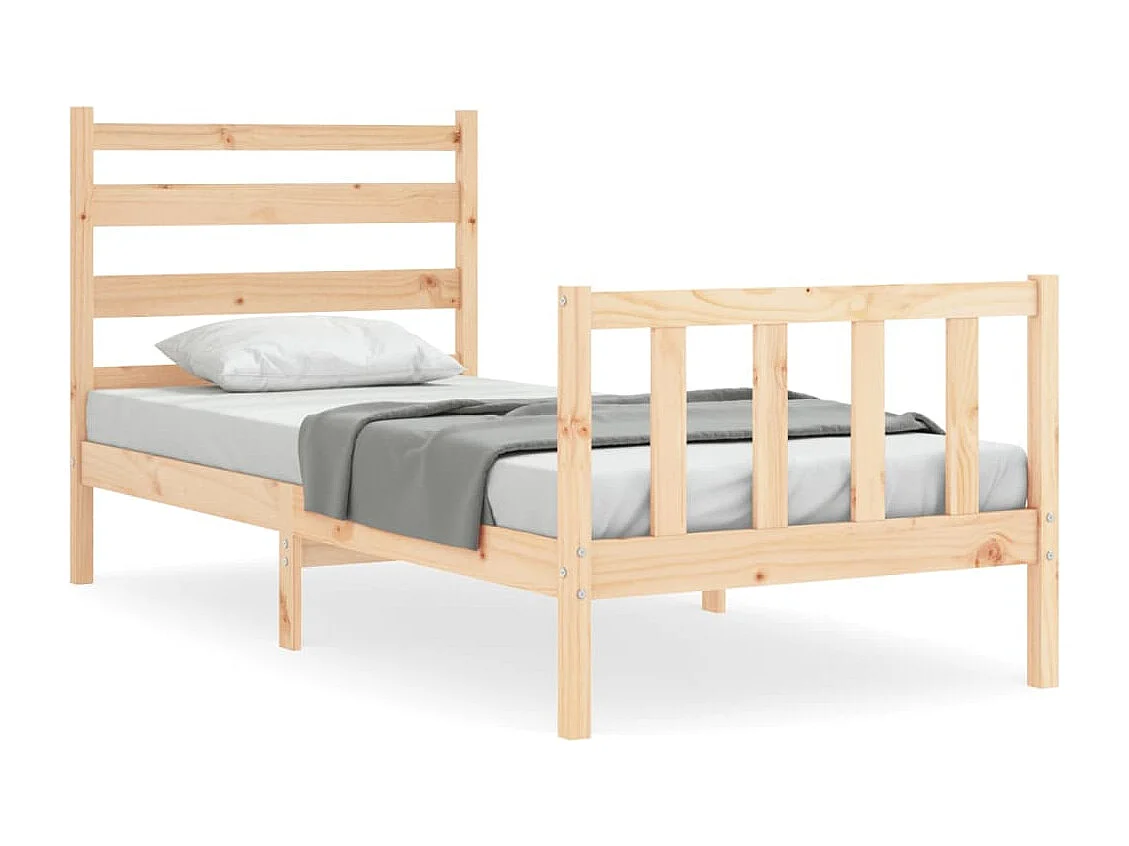 Cadre de lit sans matelas 90x190 cm bois de pin massif