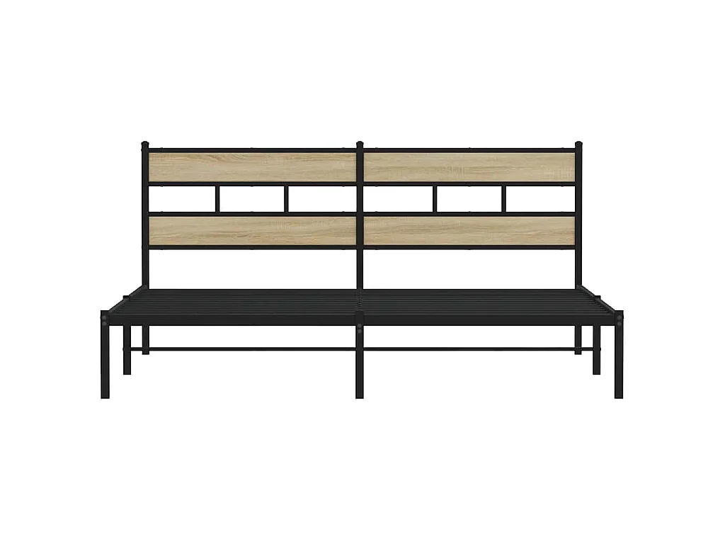 Bedframe zonder matras metaal sonoma eikenkleurig 180x200 cm