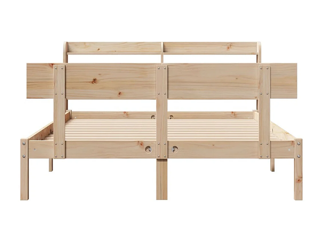 Letto senza Materasso 140x200 cm in Legno Massello di Pino