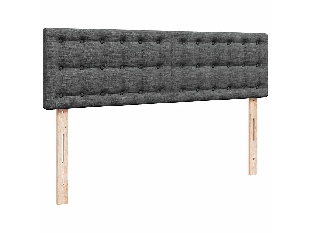 Ottoman-Bett mit Matratzen Dunkelgrau 160x200 cm Stoff