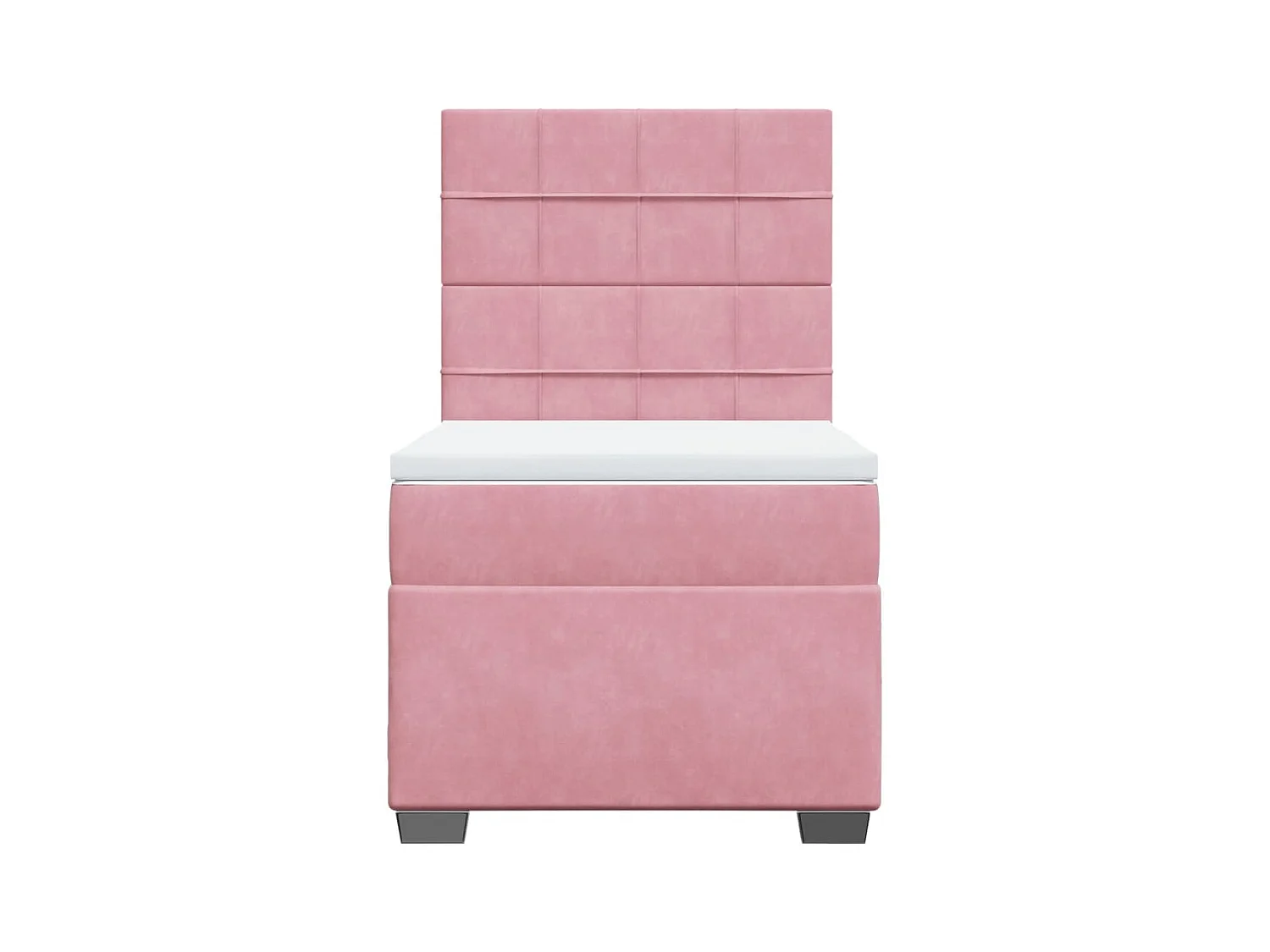 Boxspringbett mit Matratze Rosa 90x190 cm Samt