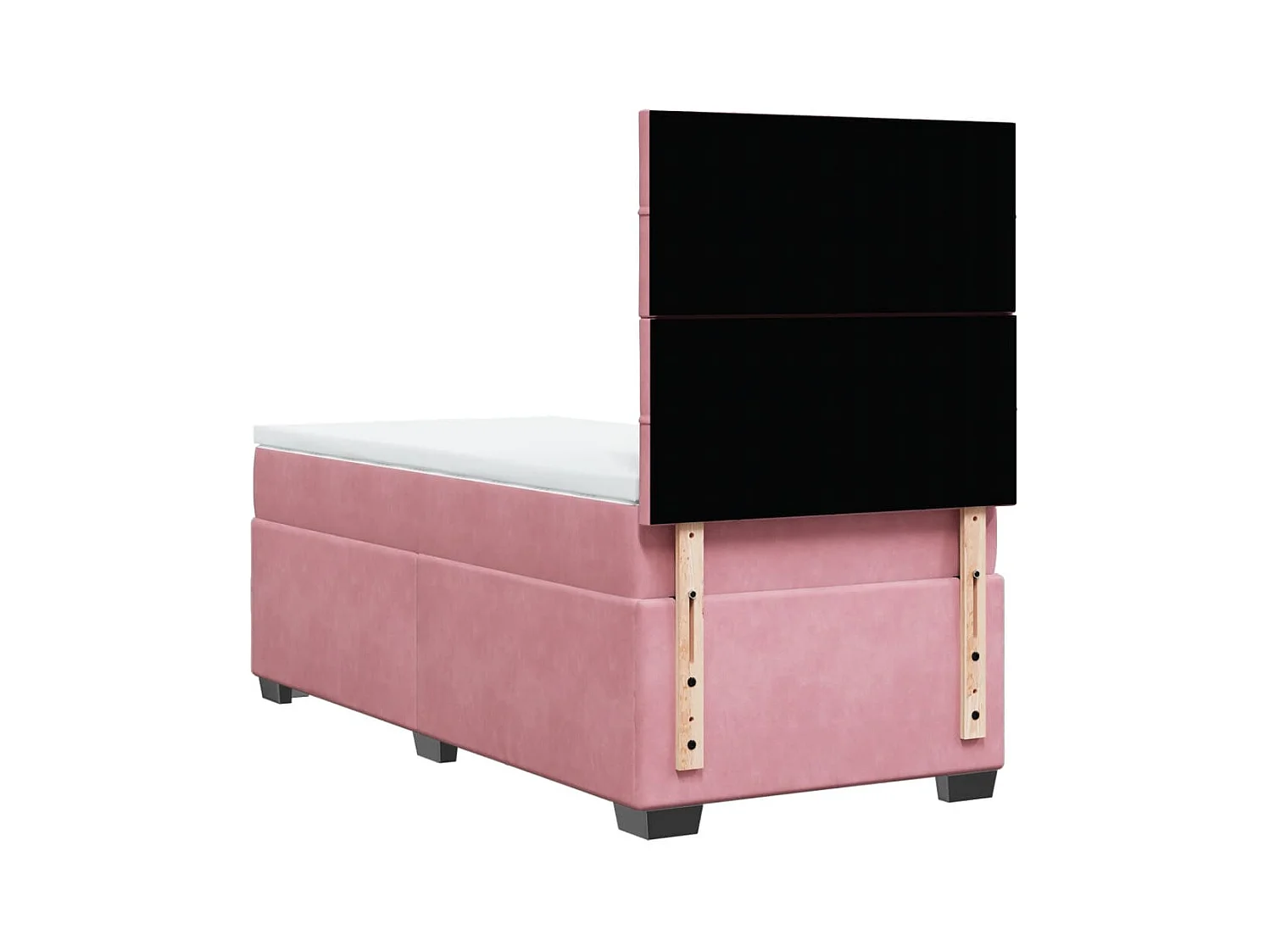 Boxspringbett mit Matratze Rosa 90x190 cm Samt