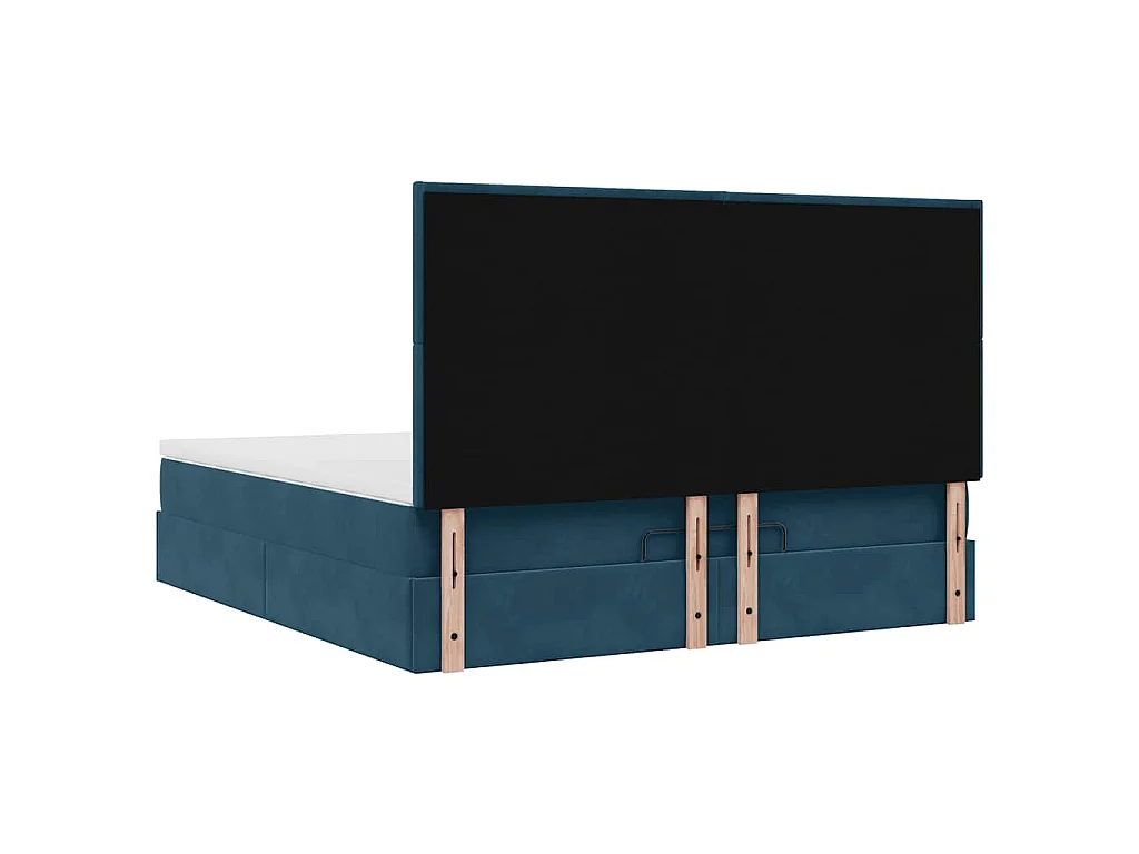 Struttura Letto Pouf con Materassi 160x200 cm Velluto