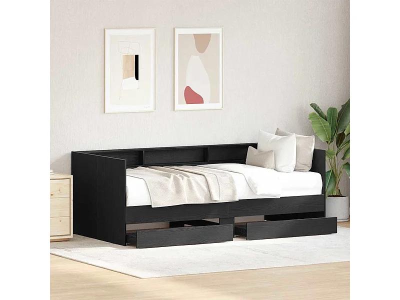 Letto Giorno Grigio 90 x 200 cm Legno multistrato