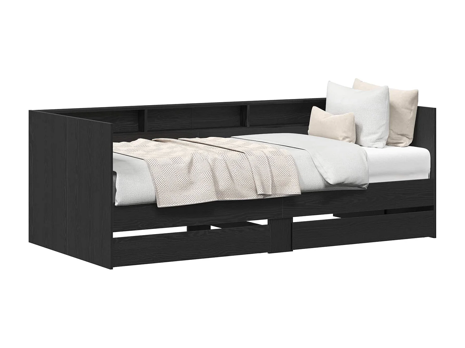 Lit de jour avec tiroir Gris 90 x 200 cm Bois d'ingénierie