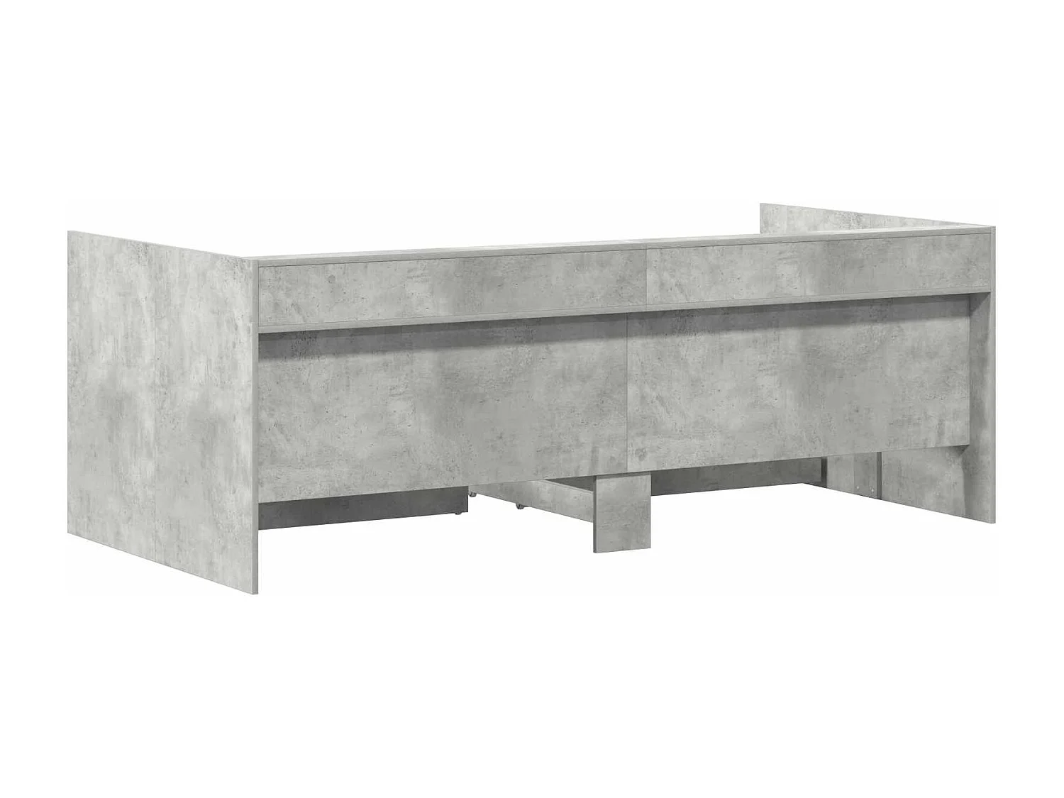 Tagesbett mit Schubladen Grau 90 x 200 cm Holzwerkstoff