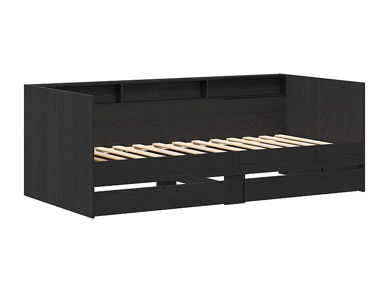 Lit de jour avec tiroir Gris 90 x 200 cm Bois d'ingénierie