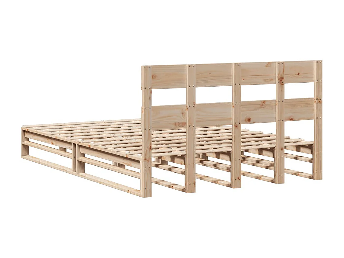 Bedframe zonder matras massief grenenhout 160x200 cm