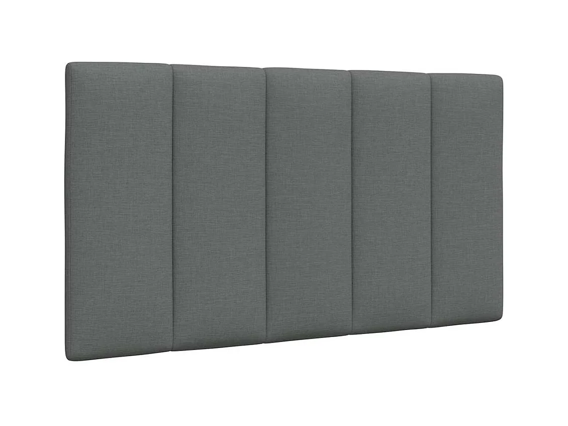 Cadre de lit sans matelas Hanko gris foncé 90x200 cm tissu