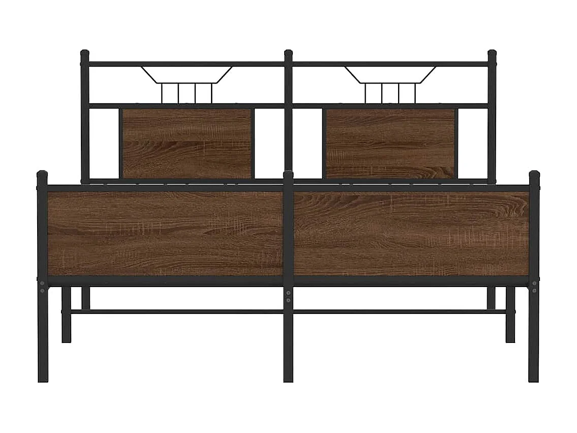 Cadre de lit sans matelas chêne marron 140x190 cm