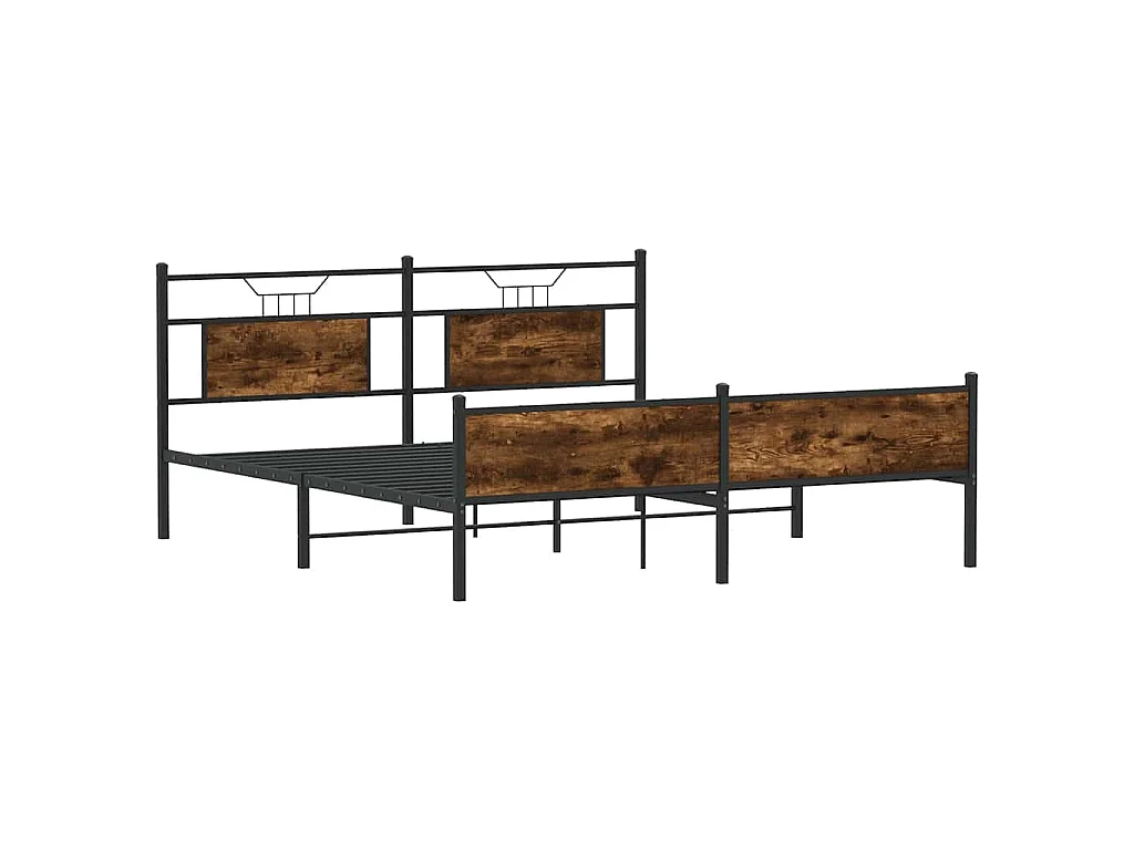Bedframe zonder matras bewerkt hout bruin eikenkleur 140x190 cm