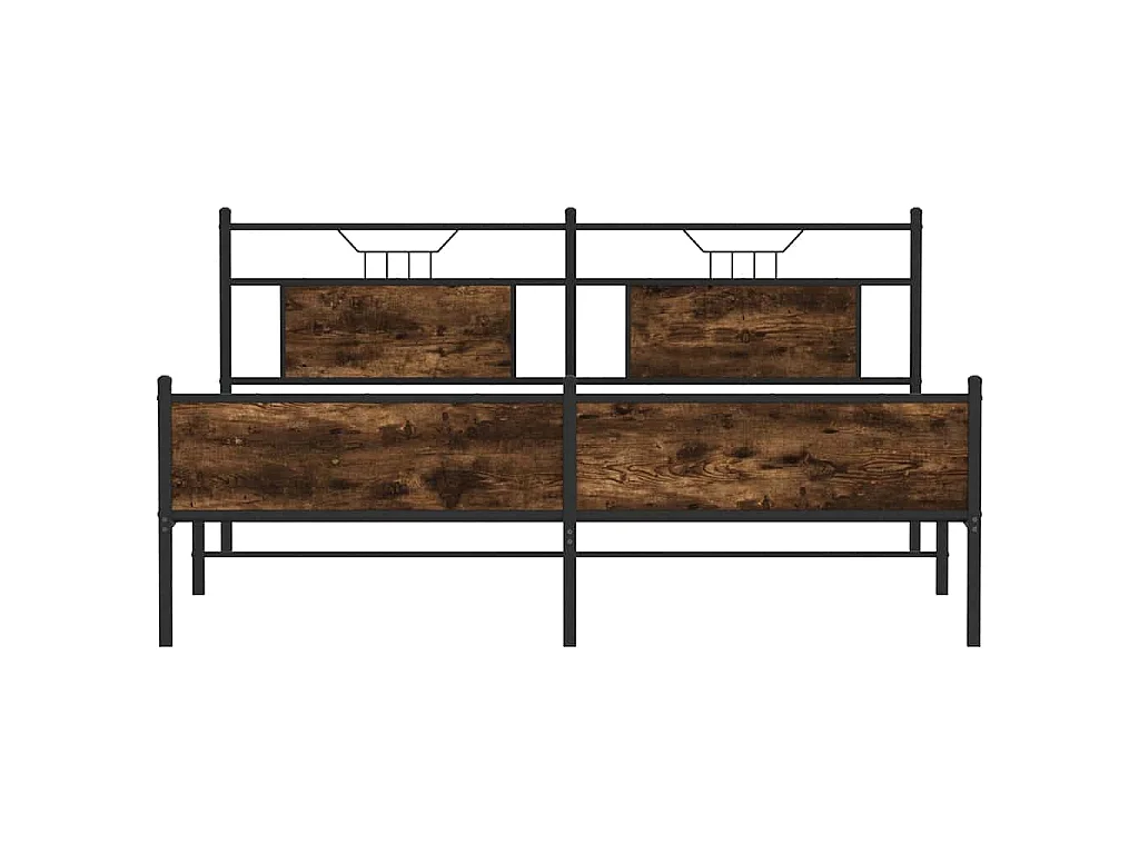 Bedframe zonder matras bewerkt hout bruin eikenkleur 140x190 cm