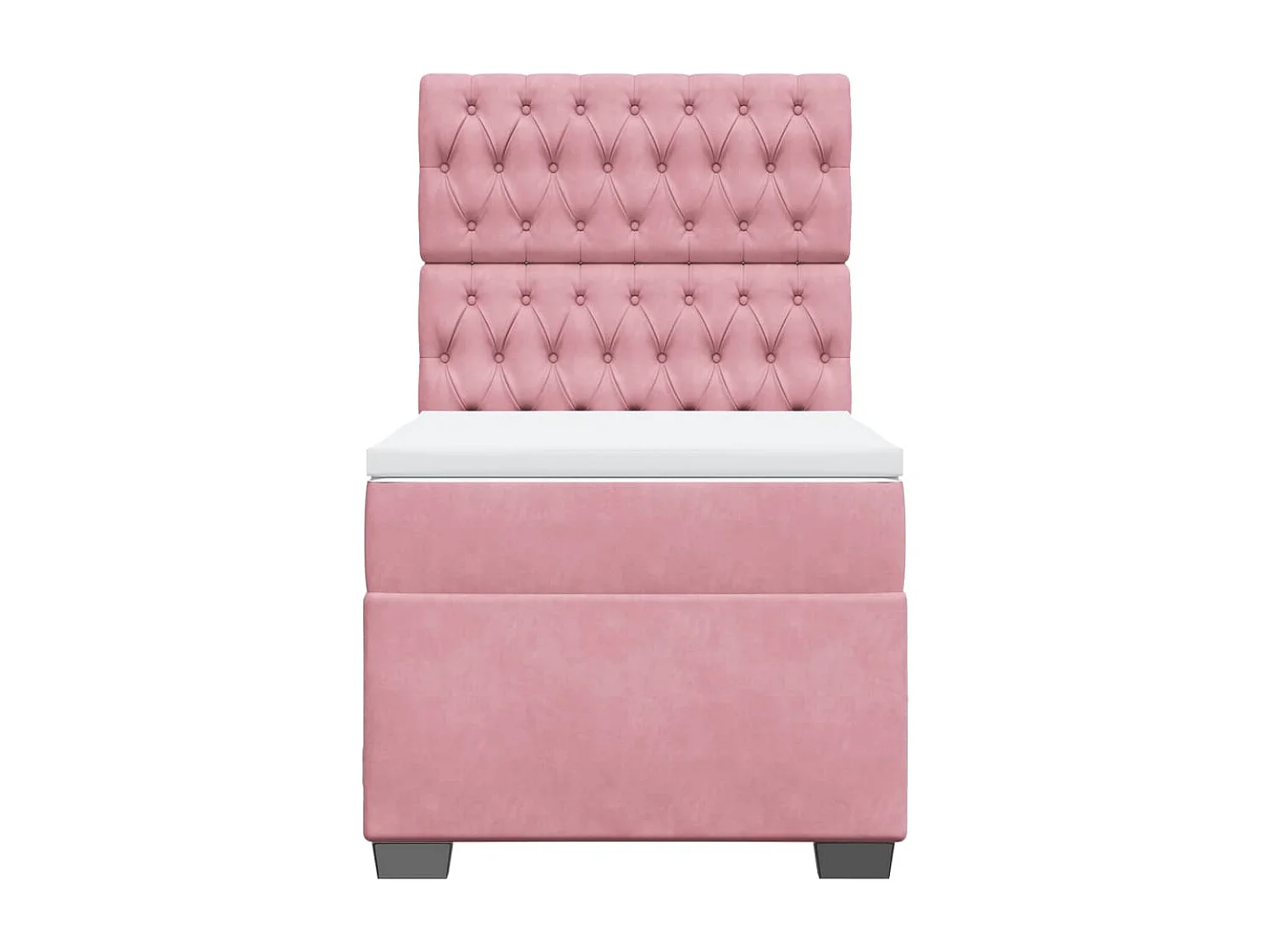 Sommier à lattes de lit avec matelas Rose 100x200 cm Velours