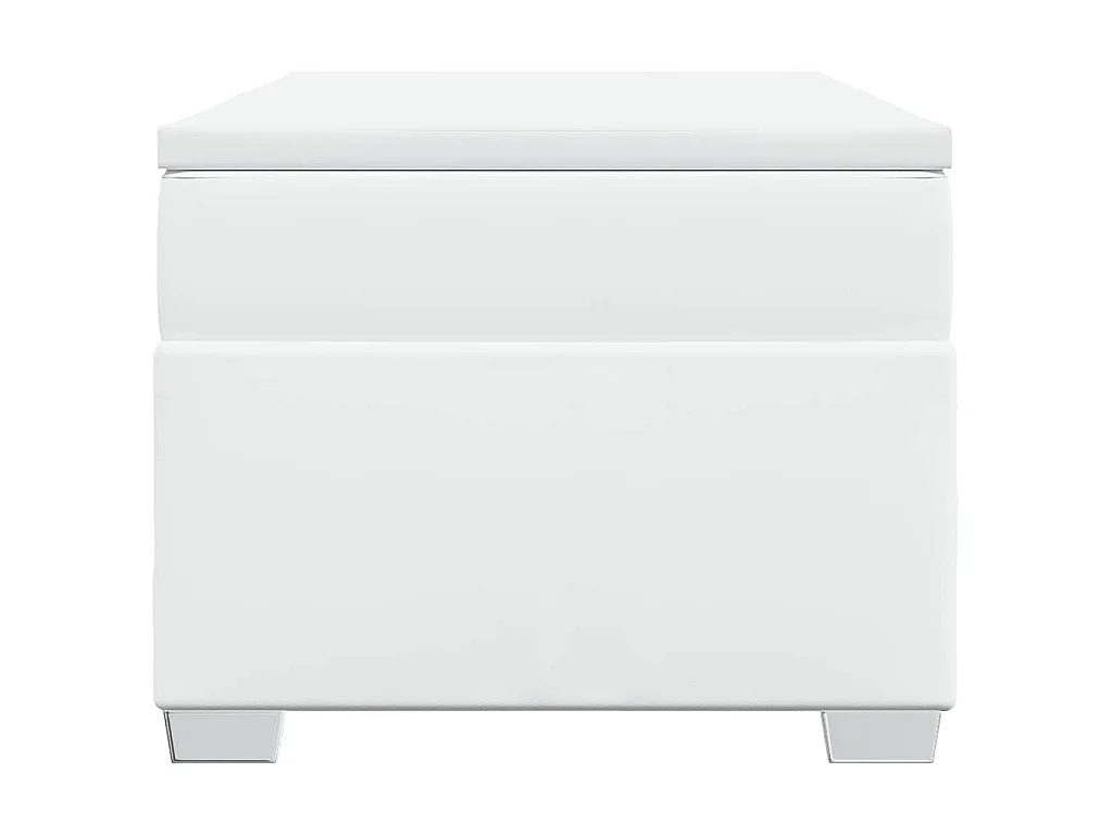 Boxspring met matras kunstleer wit 90x190 cm
