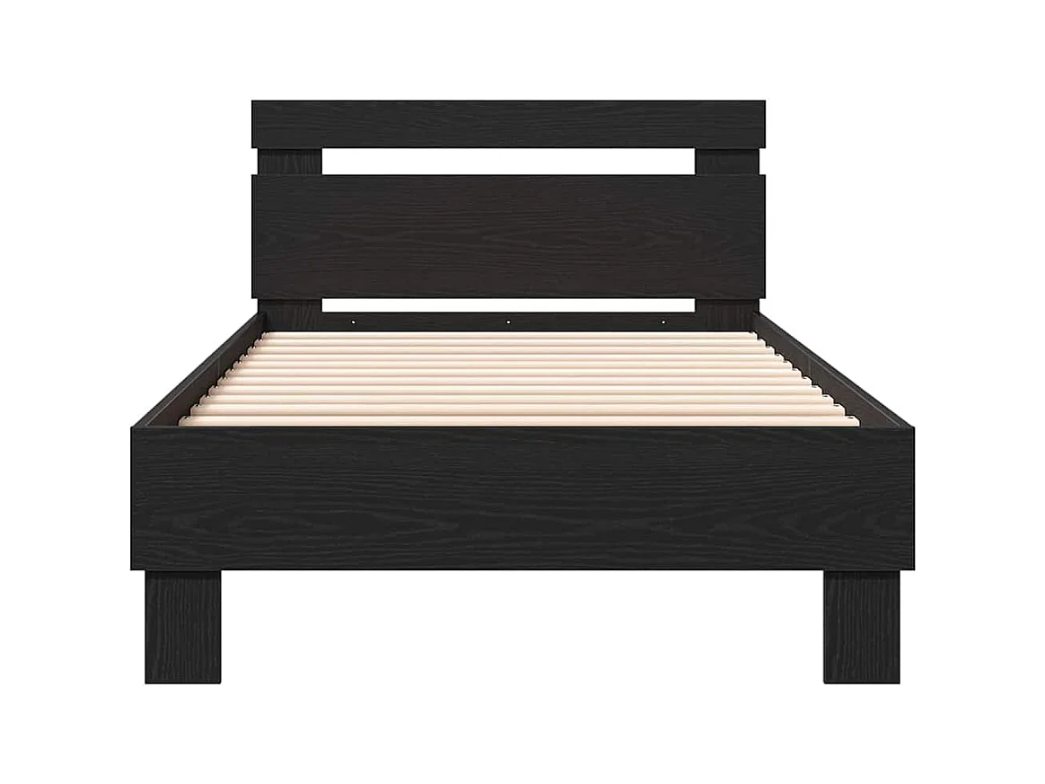 Cadre de lit Chêne noir 90 x 190 cm Bois d'ingénierie