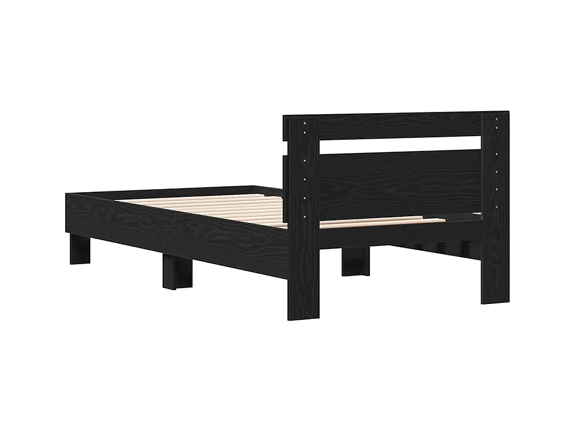 Cadre de lit Chêne noir 90 x 190 cm Bois d'ingénierie