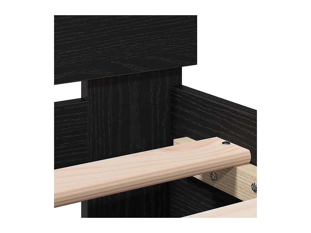 Cadre de lit Chêne noir 90 x 190 cm Bois d'ingénierie