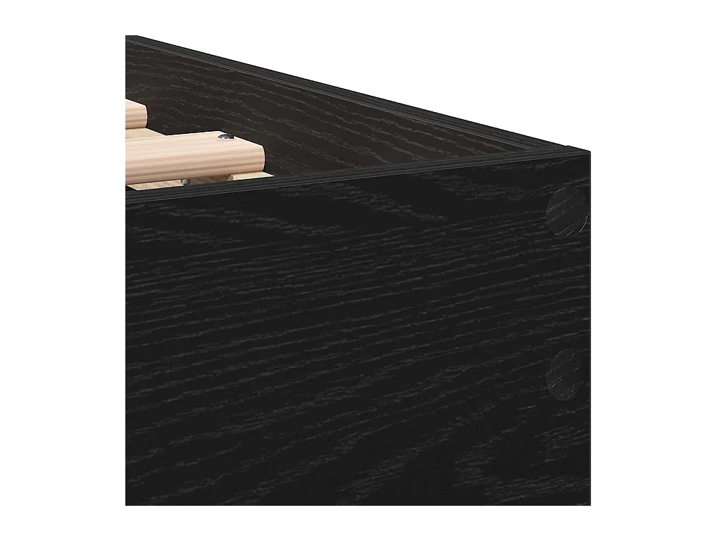 Cadre de lit Chêne noir 90 x 190 cm Bois d'ingénierie