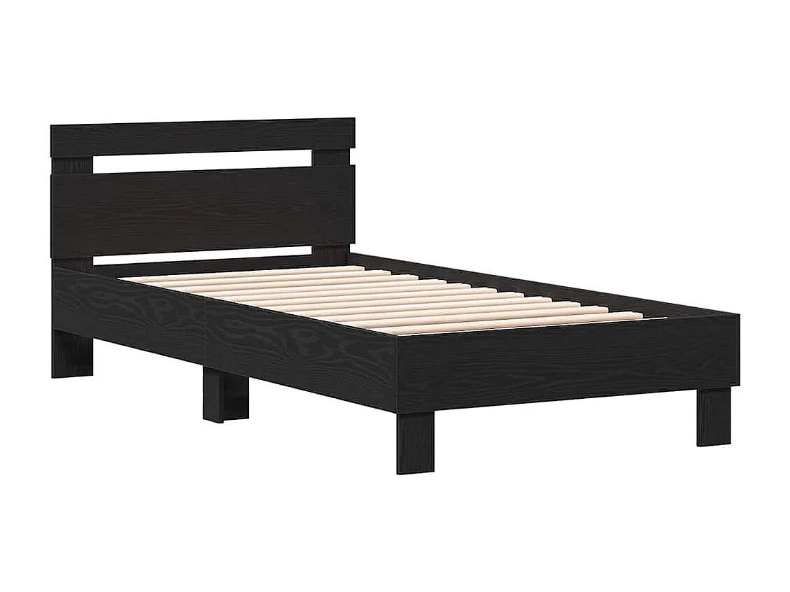 Cadre de lit Chêne noir 193 x 95 x 88 cm Bois d'ingénierie