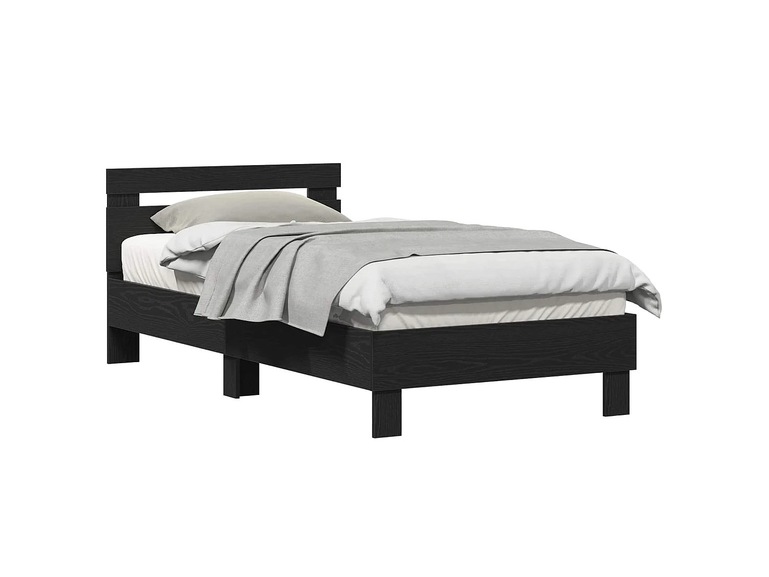 Cadre de lit Chêne noir 193 x 95 x 88 cm Bois d'ingénierie