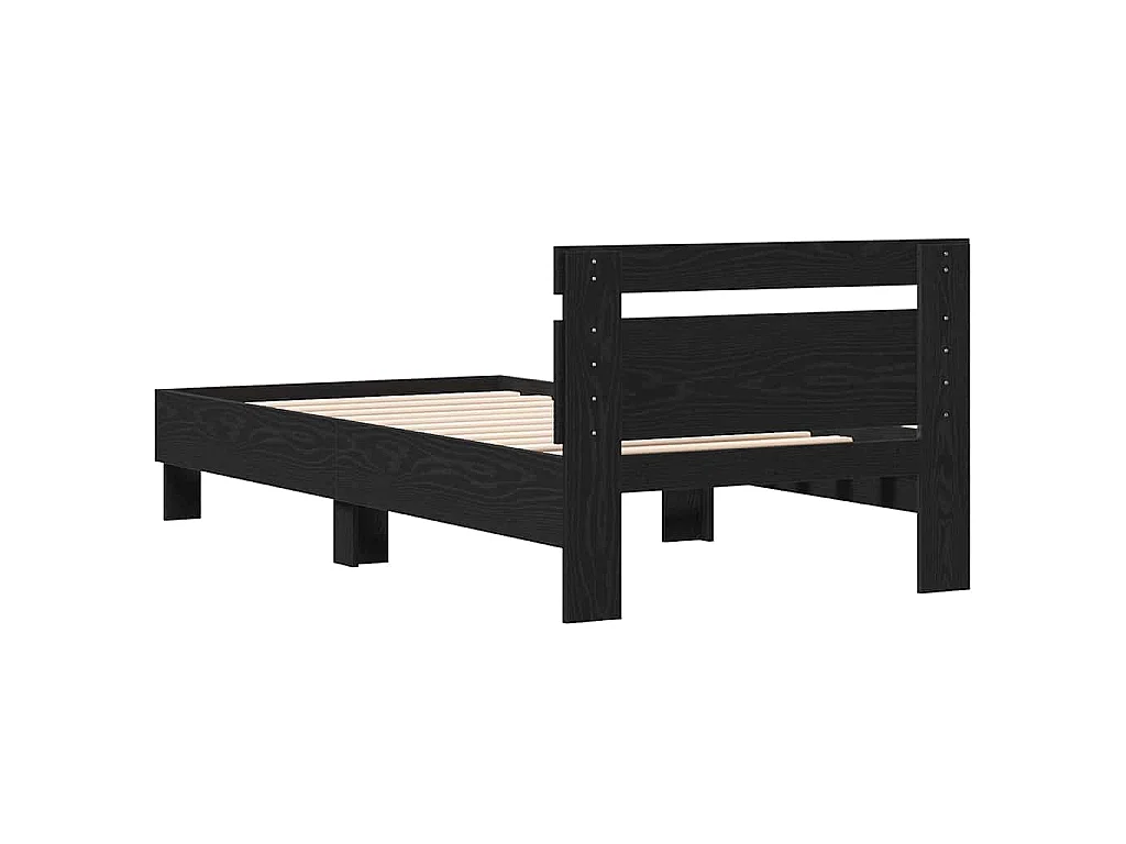 Cadre de lit Chêne noir 193 x 95 x 88 cm Bois d'ingénierie