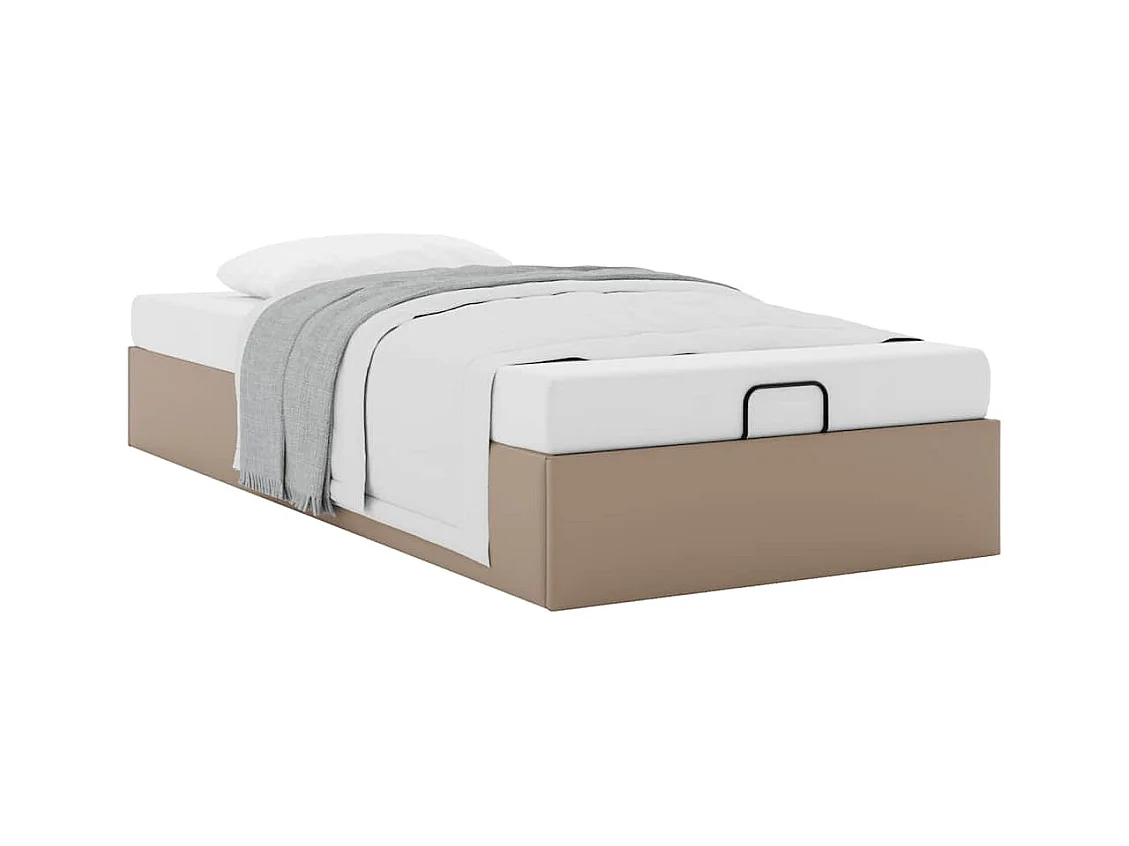 Cadre de lit ottoman sans matelas cappuccino 90x200 cm
