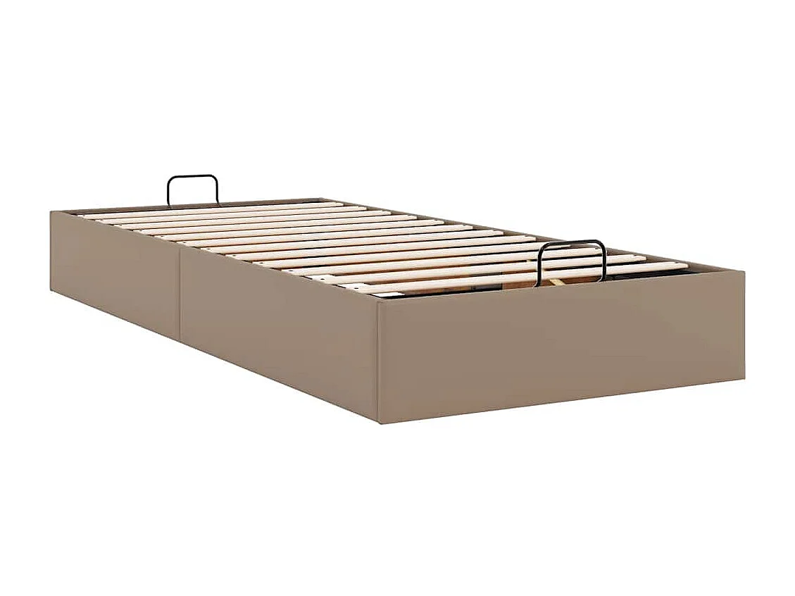 Cadre de lit ottoman sans matelas cappuccino 90x200 cm