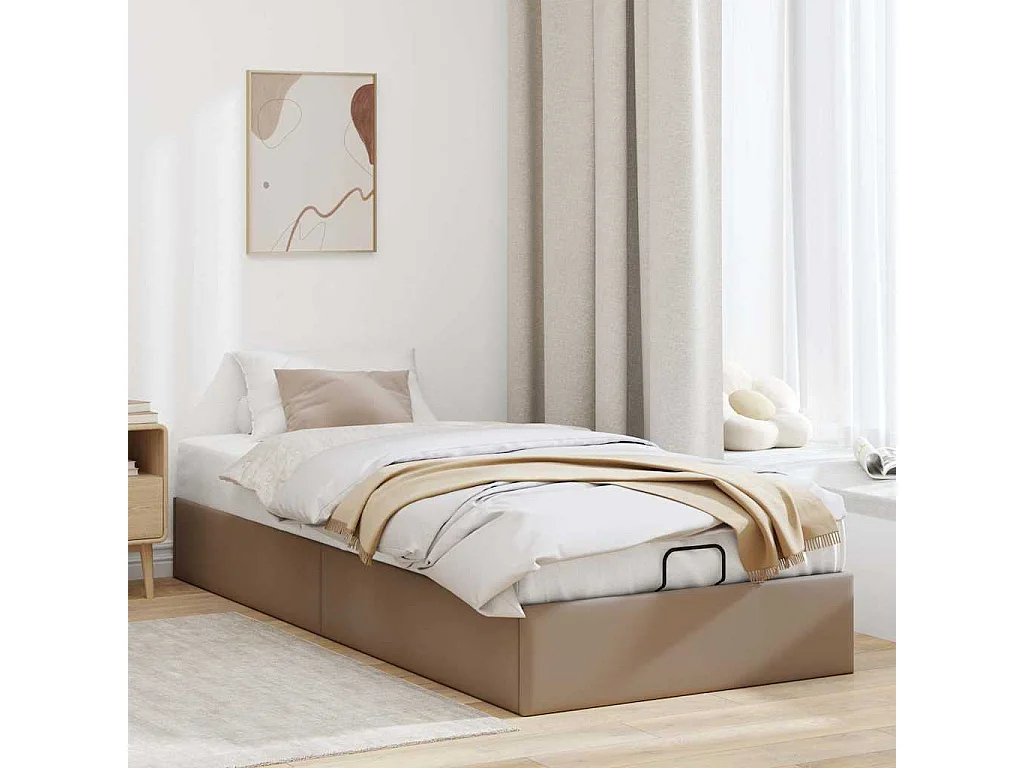 Struttura Letto Pouf senza Materasso 90x200 cm Similpelle