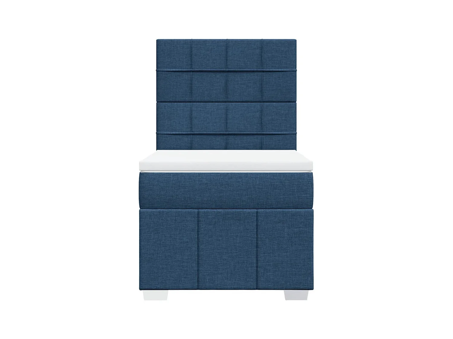 Boxspring met matras stof blauw 100x200 cm