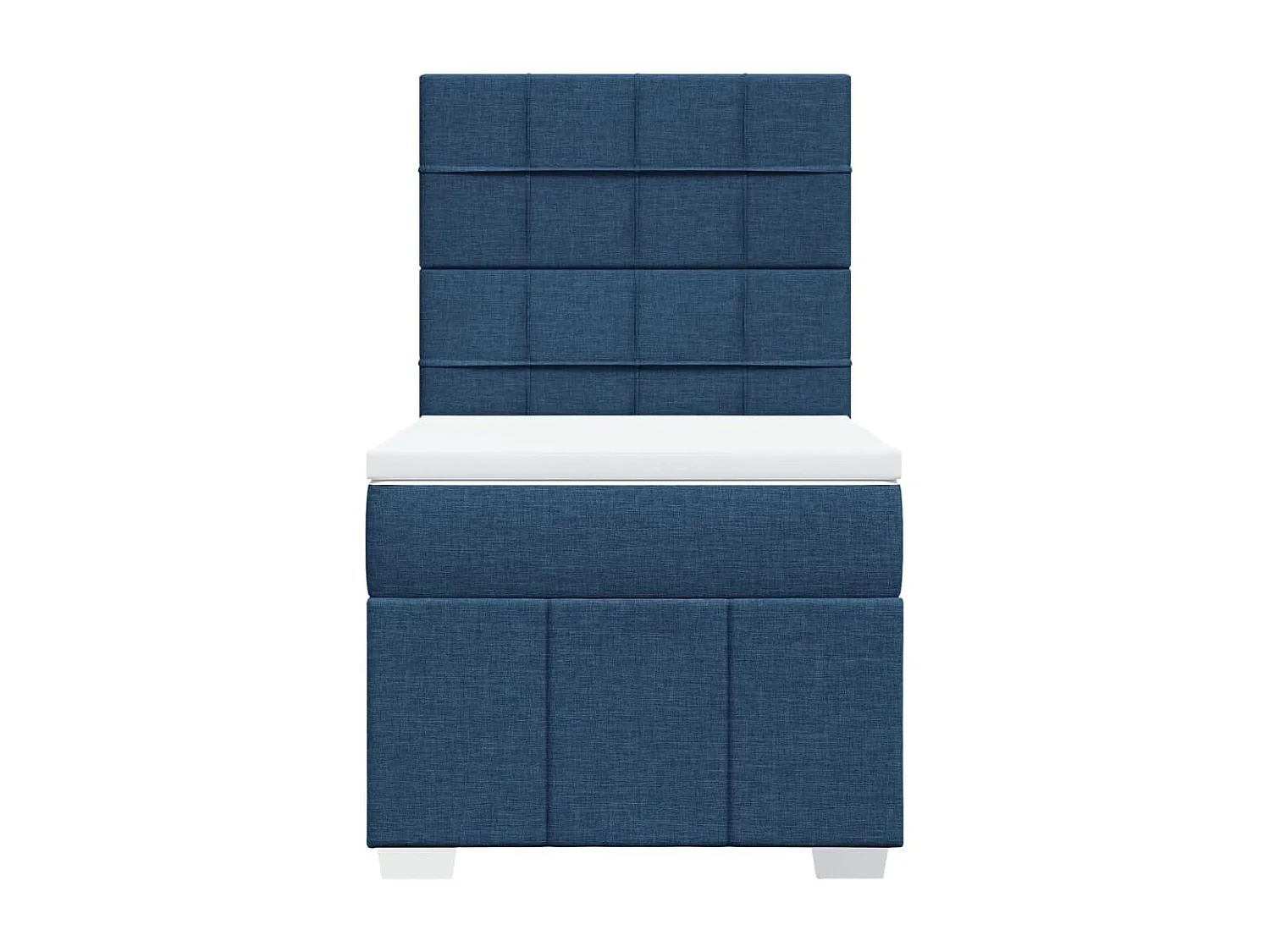 Boxspringbett mit Matratze Blau 100x200 cm Stoff