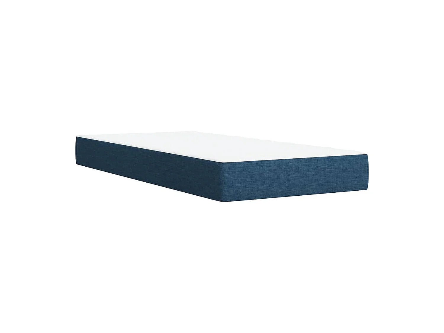 Boxspringbett mit Matratze Blau 100x200 cm Stoff