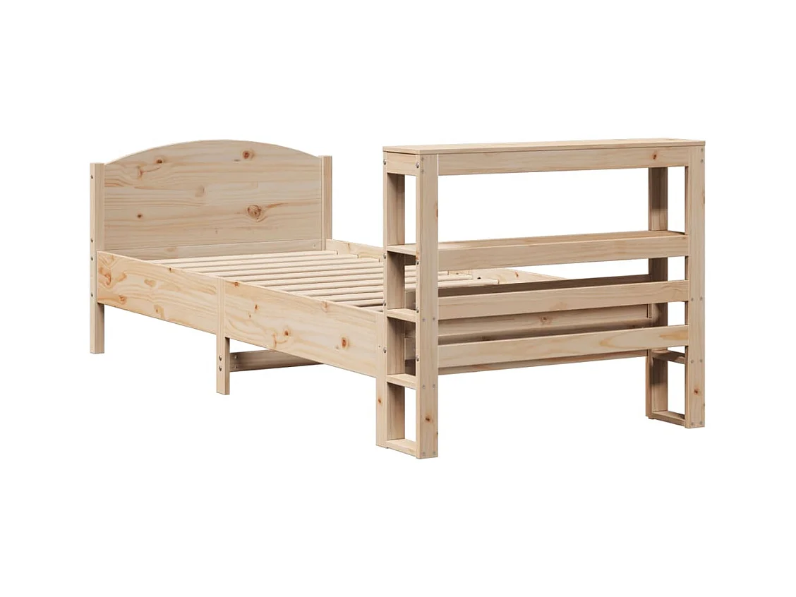 Cadre de lit sans matelas 100x200 cm bois massif de pin