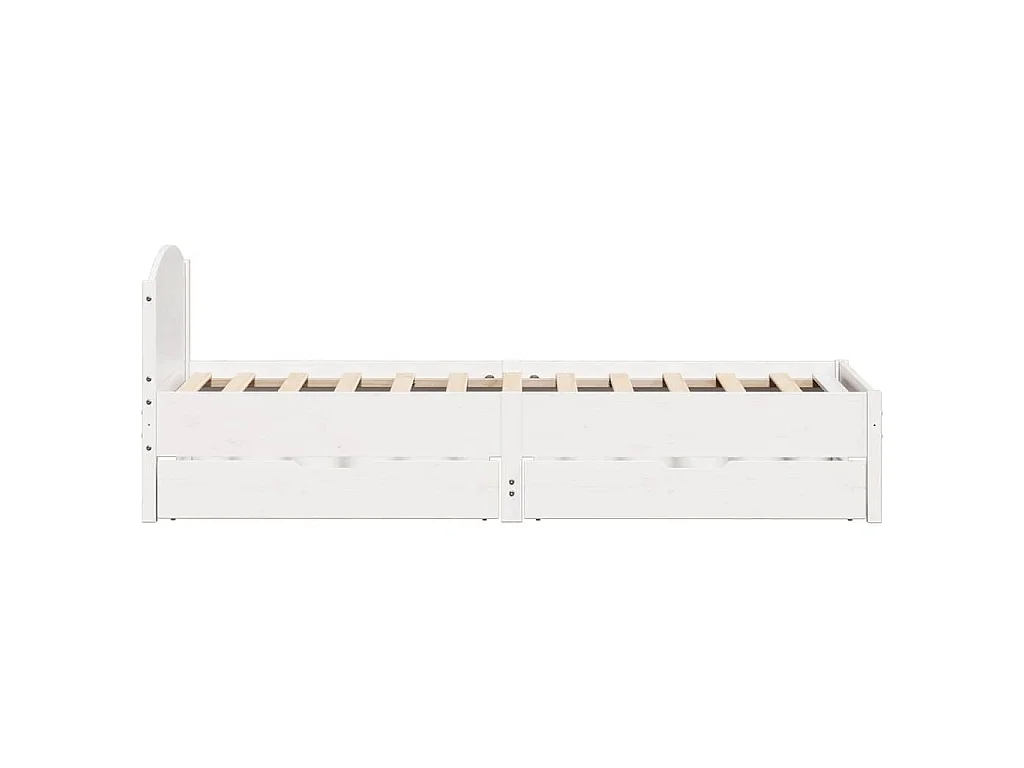 Estructura cama sin colchón madera maciza pino blanca 100x200cm