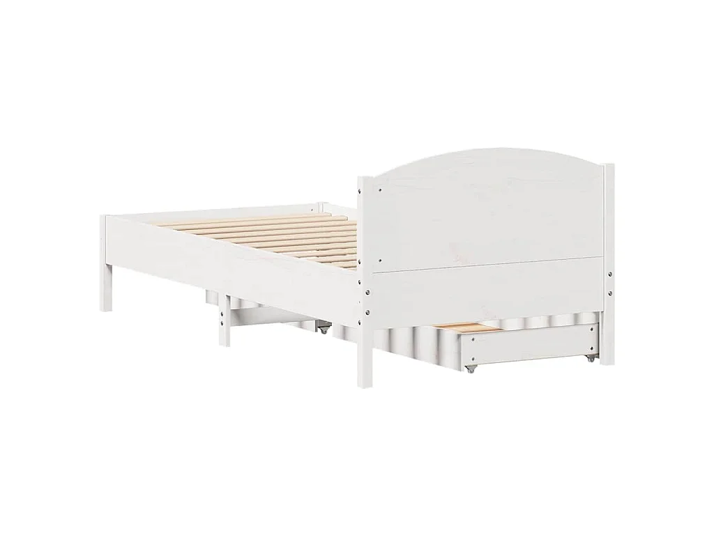 Estructura cama sin colchón madera maciza pino blanca 100x200cm