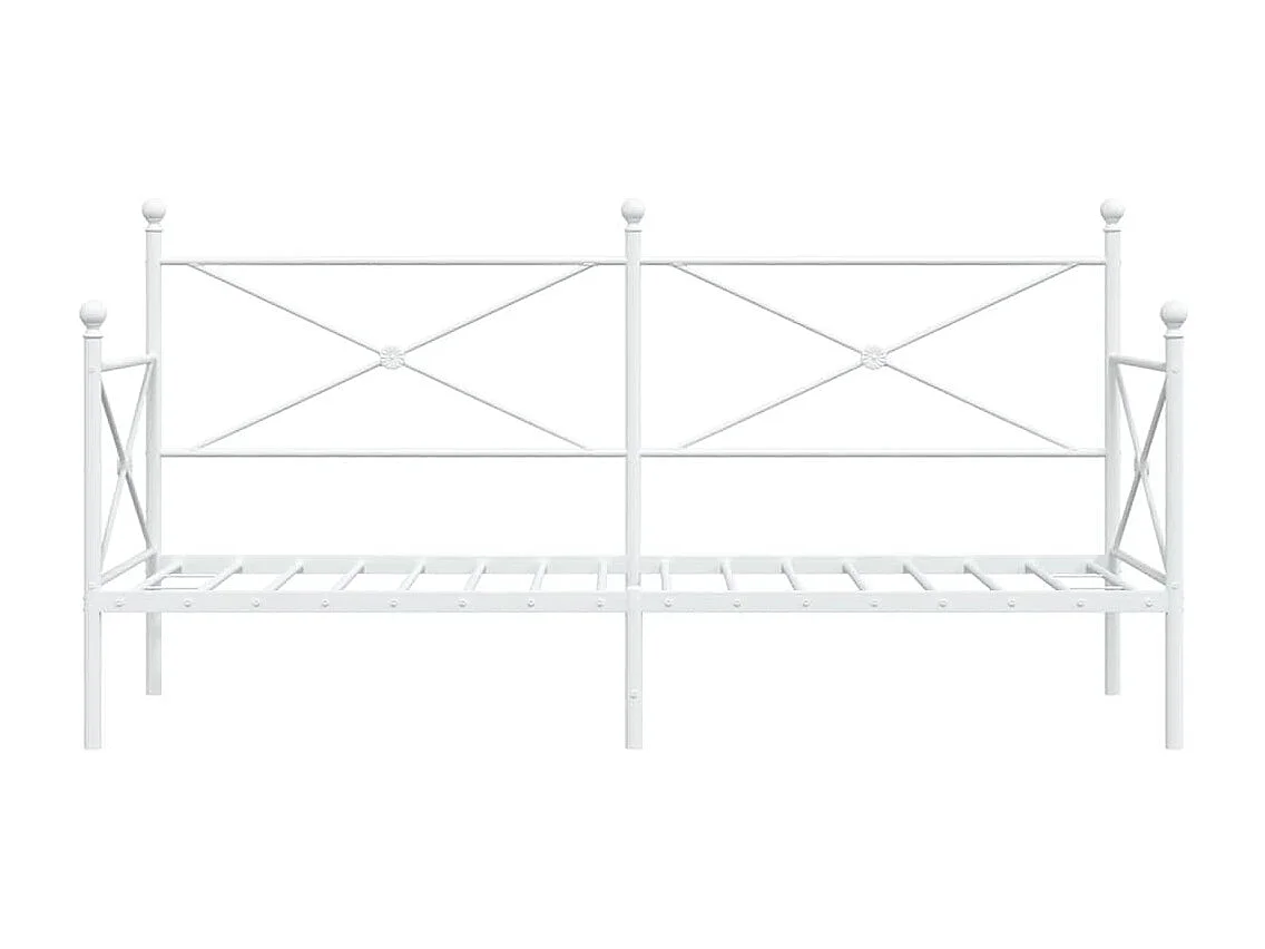 Lit de repos sans matelas blanc 90x200 cm acier