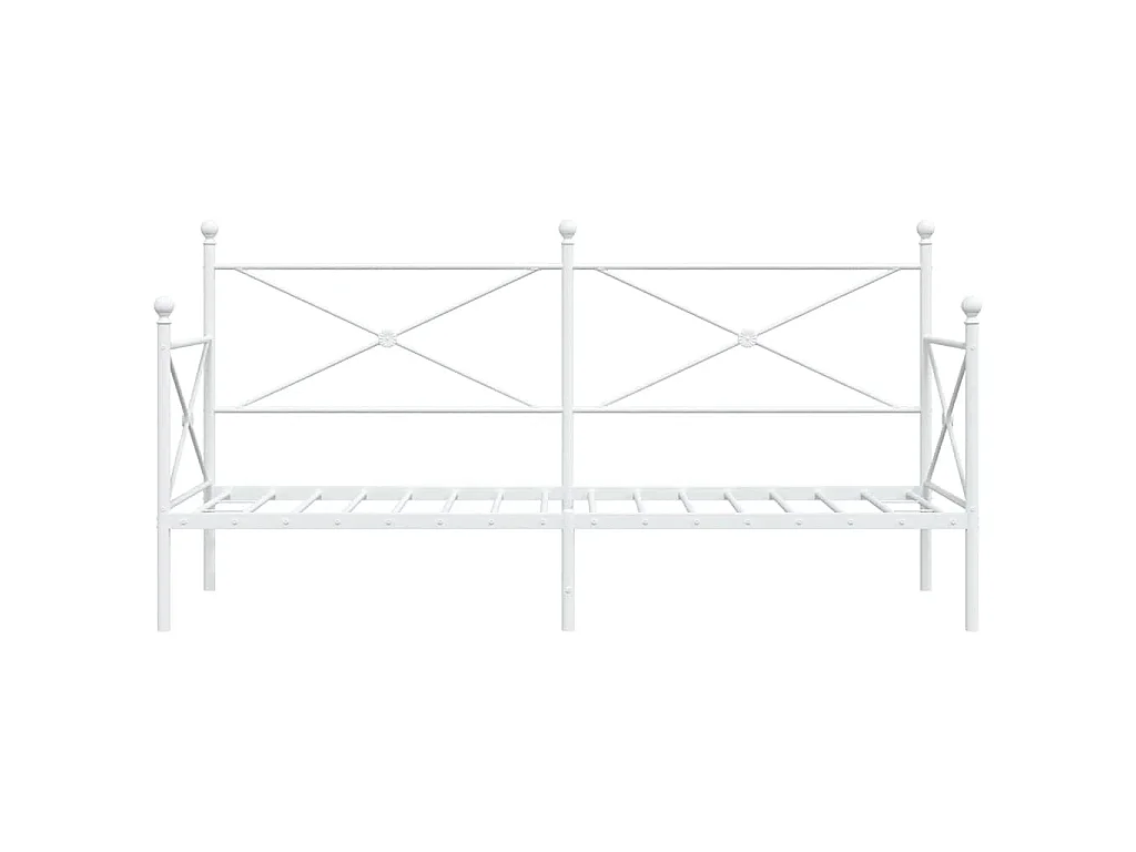 Dormeuse senza Materasso Bianco 90x200 cm in Acciaio