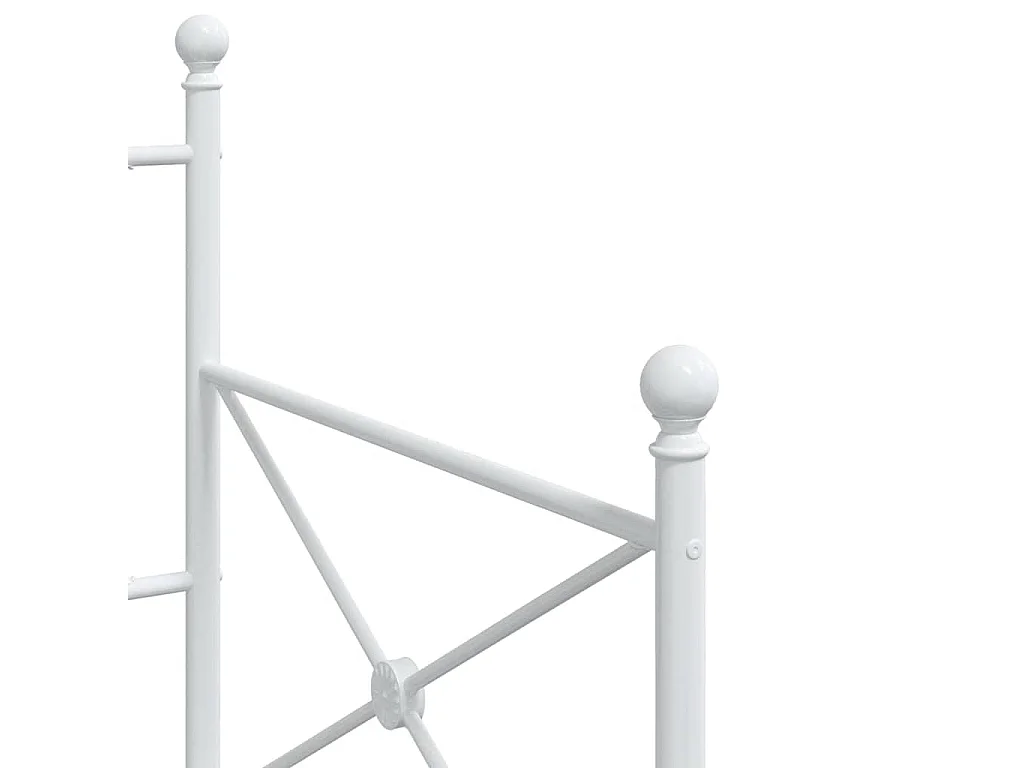 Dormeuse senza Materasso Bianco 90x200 cm in Acciaio