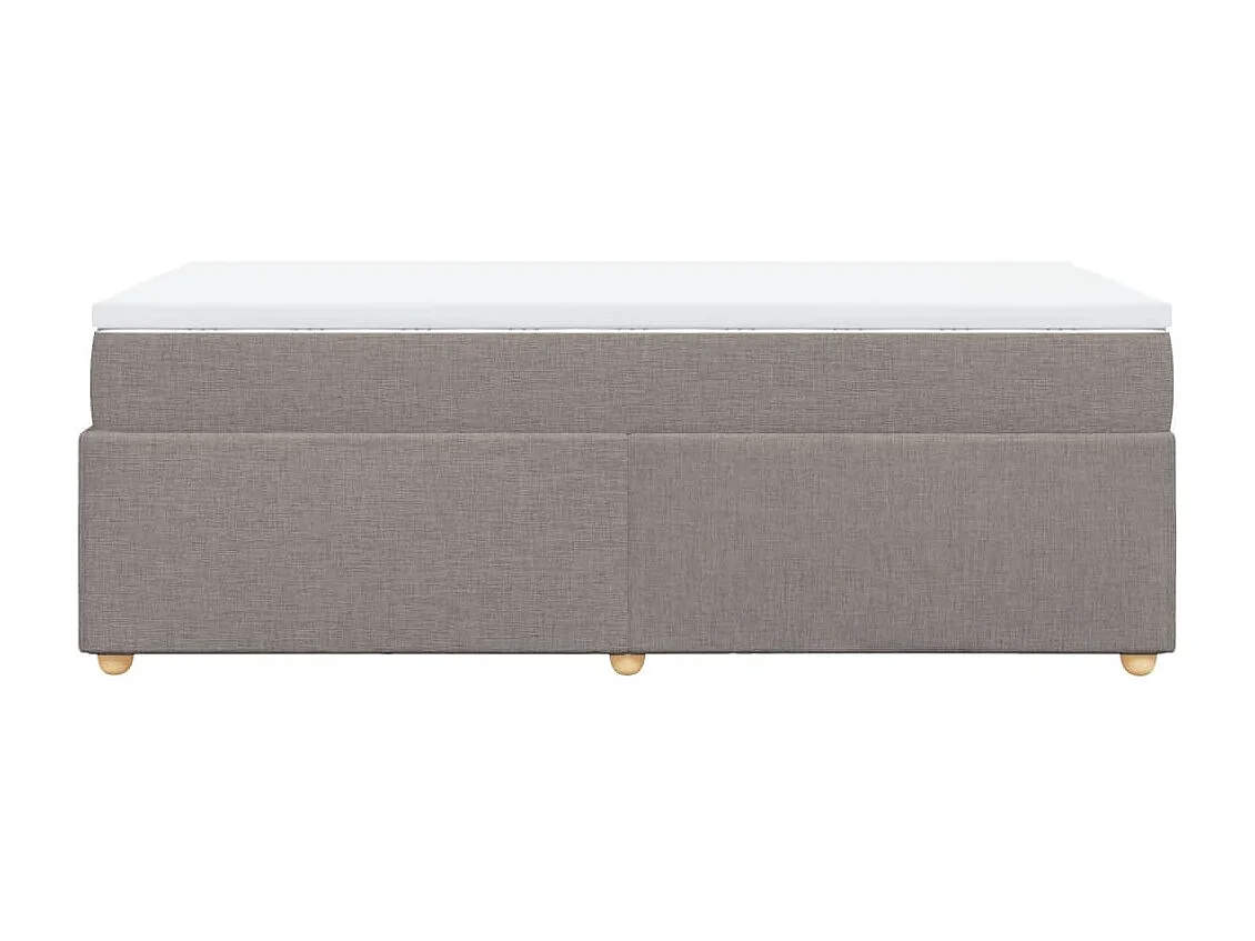 Boxspring met matras stof taupe 90x190 cm