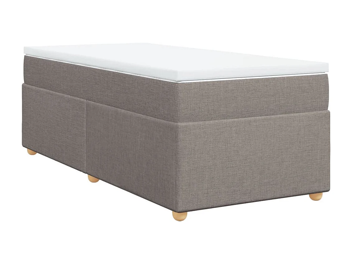 Boxspring met matras stof taupe 90x190 cm