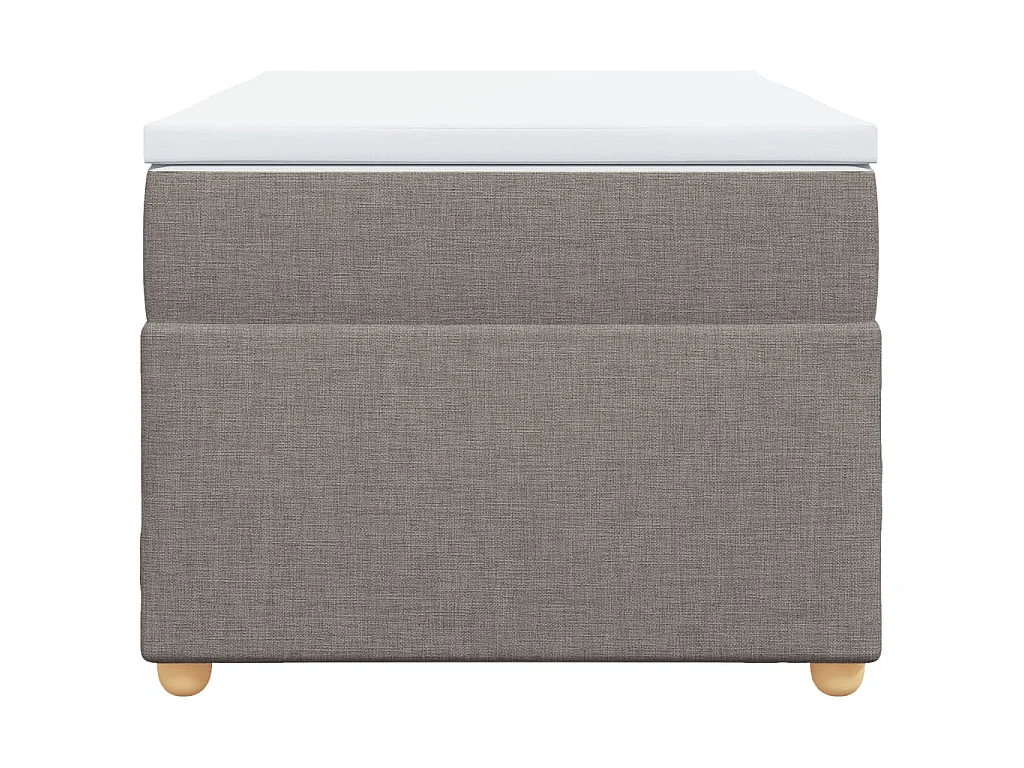 Boxspring met matras stof taupe 90x190 cm