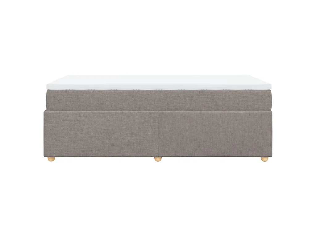 Boxspring met matras stof taupe 90x190 cm