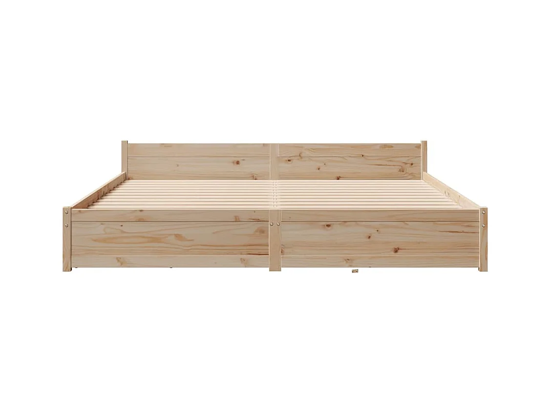 Letto senza Materasso 180x200 cm in Legno Massello di Pino