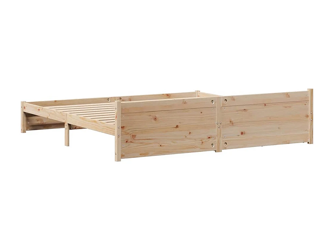 Letto senza Materasso 180x200 cm in Legno Massello di Pino