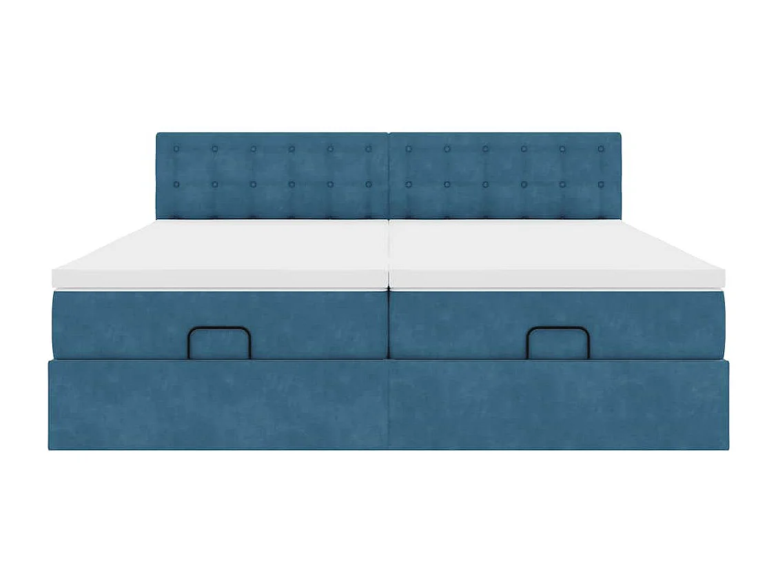 Ottoman bed met matrassen en LED's 180x200cm fluweel