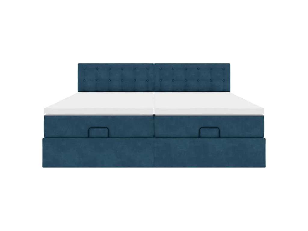 Ottoman bed met matrassen en LED's 180x200cm fluweel
