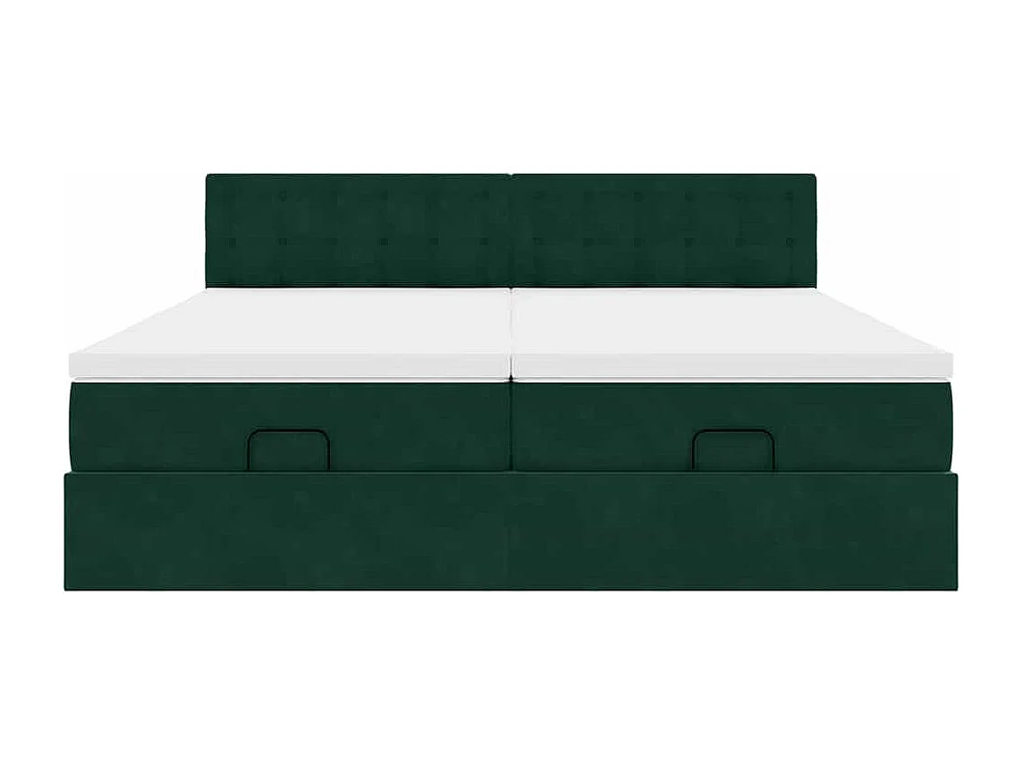 Struttura Letto Pouf con Materassi 180x200 cm Velluto