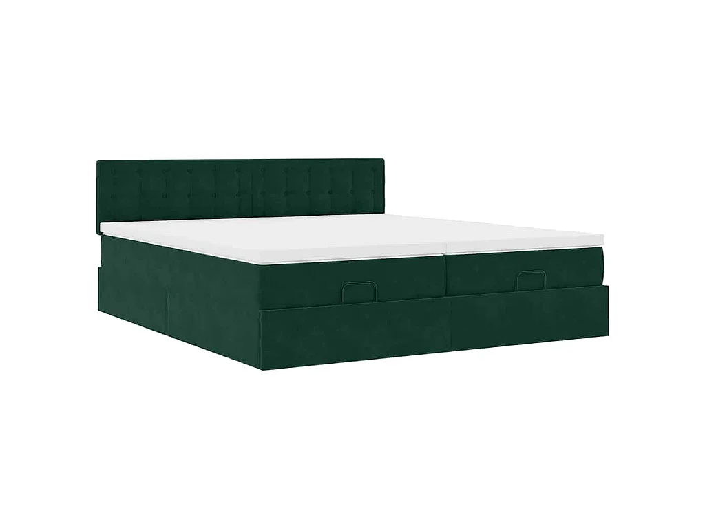 Ottoman bed met matrassen en LED's 180x200cm fluweel